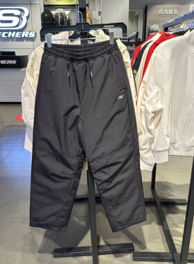 Skechers斯凯奇秋冬男女童舒适保暖户外梭织羽绒运动长裤P425K002