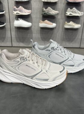 Skechers斯凯奇女士轻质吸震缓震网面透气绑带休闲运动鞋150475