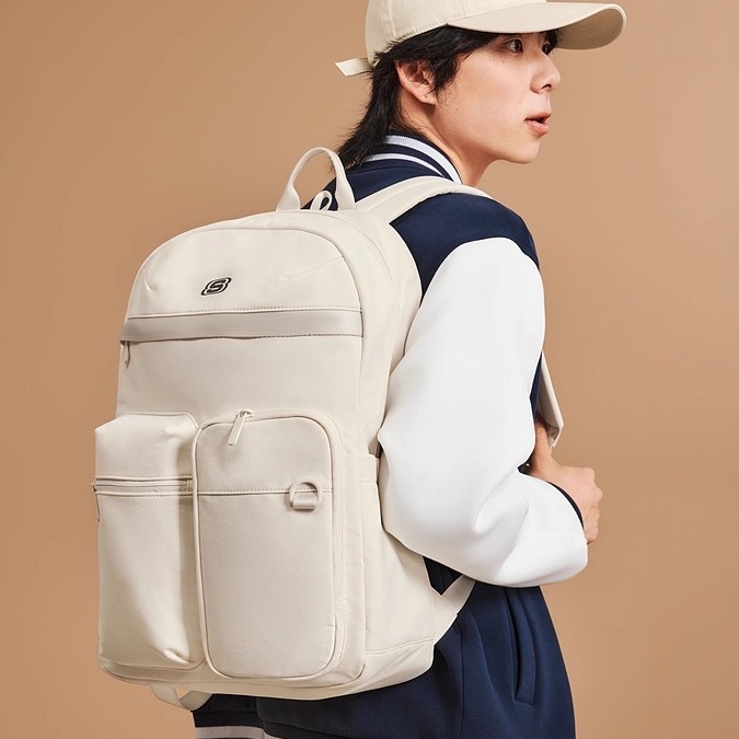 Skechers斯凯奇男女同款大容量简约百搭L225U125双肩包L325U054