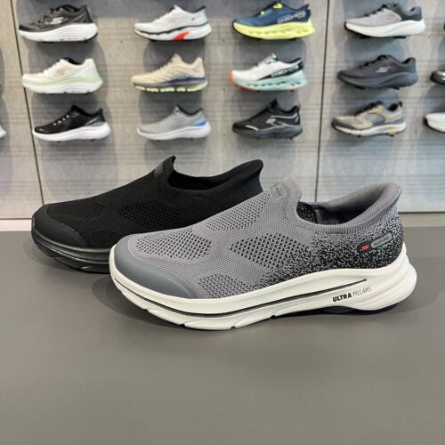 Skechers斯凯奇男士一脚蹬网布透气舒适闪穿休闲运动健步鞋216784