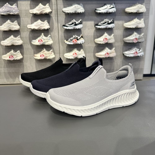 Skechers斯凯奇男士轻便透气网面百搭一脚蹬休闲健步运动鞋216870