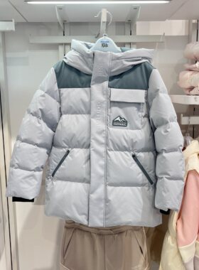 Skechers斯凯奇男童秋冬保暖御寒锁温舒适梭织羽绒服外套P424B015