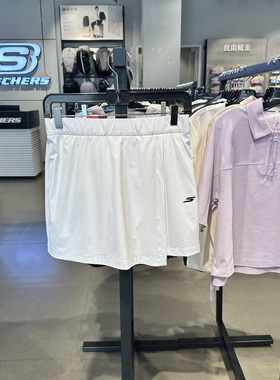Skechers斯凯奇裙女士纯色凉感防紫外线夏季梭织休闲短裙P326W044
