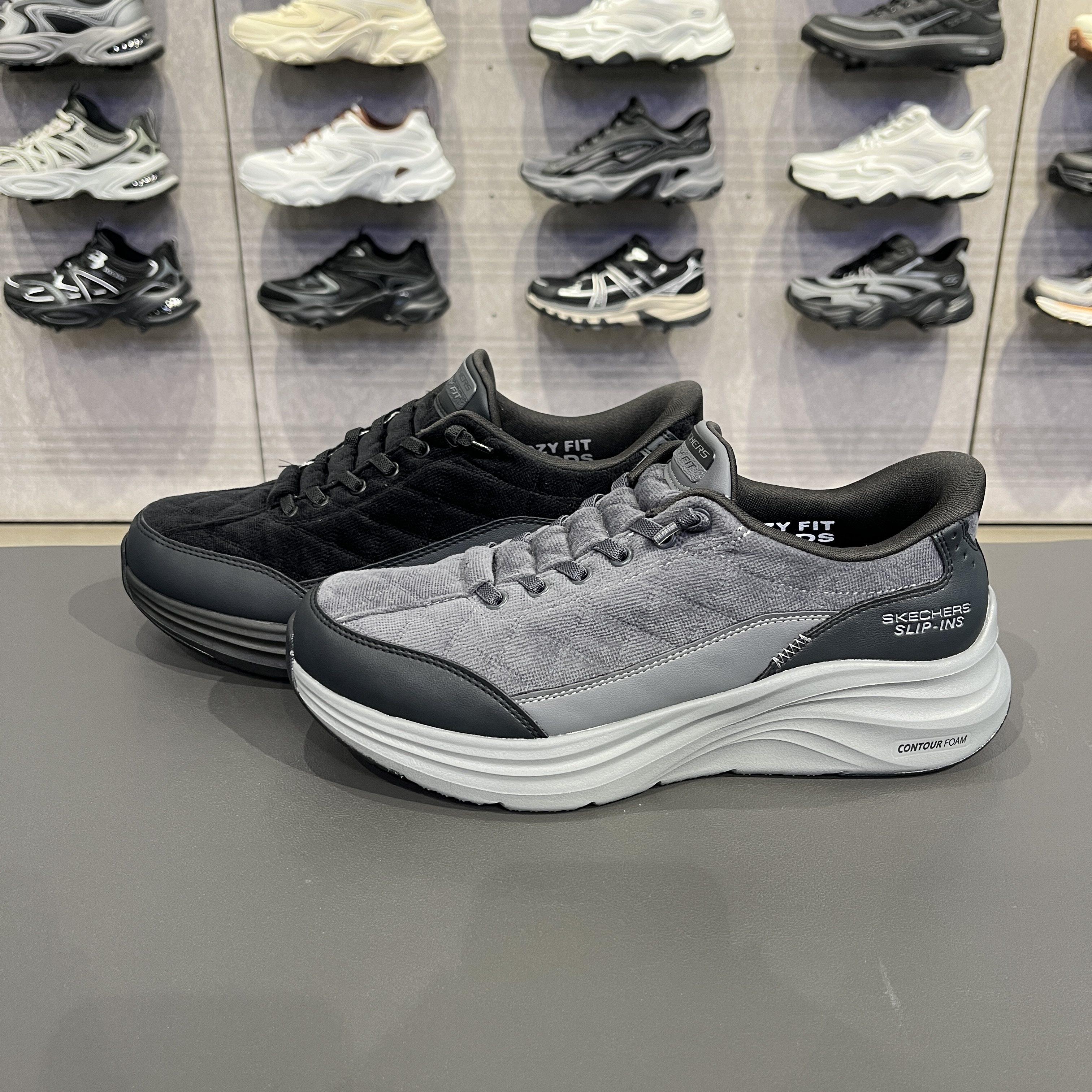 Skechers斯凯奇男士闪穿云感鞋一脚蹬缓震舒适绒面运动鞋232618,运动鞋new,运动休闲鞋,淘宝优惠券,粉丝福利购,淘宝优惠卷