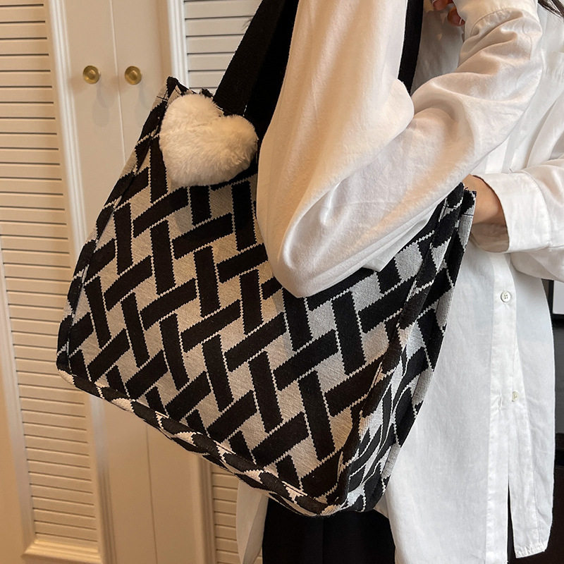 小霞商铺灬大容量外出时尚复古妈咪包百搭女通勤托特帆布单肩包包