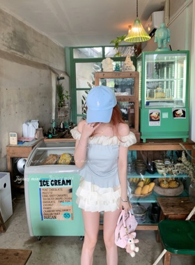 Minineed「五折清仓 不换」山茶花短裙/高腰半身裙缎面蛋糕裙