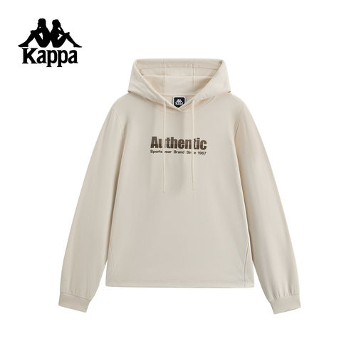 Kappa卡帕女装春季新款简约时尚休闲针织连帽卫衣套头衫K0G22MT81