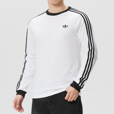 Adidas阿迪达斯三叶草男装2026春季新款3S LS TEE长袖T恤KE3545