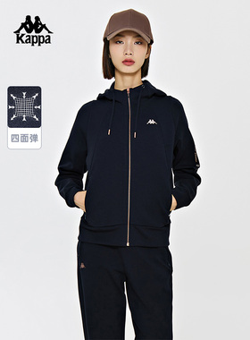 kappa卡帕女装春季新款运动休闲简约百搭连帽外套K0E22MK41
