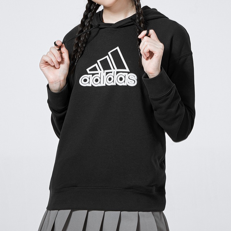 adidas阿迪达斯女款卫衣2023年夏季新款女子运动连帽套头衫HM5278