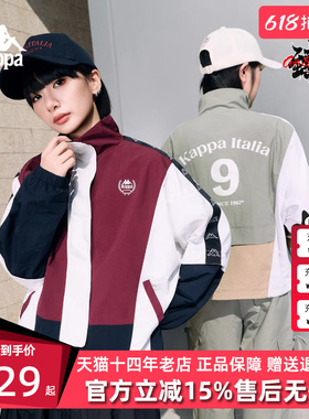 Kappa卡帕男女同款2026夏季新款串标撞色赛车风外套K0G42JJ30D