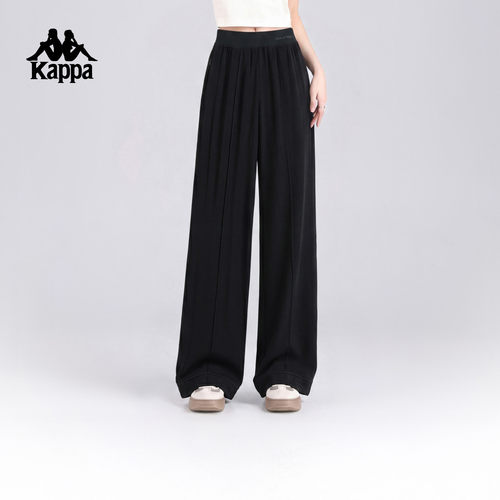 Kappa卡帕女裤2026秋季新款宽松阔腿长裤休闲运动裤K0G62AY08