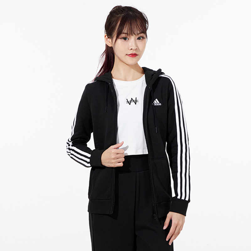 Adidas阿迪达斯外套女士夹克2024春新款经典防风连帽运动服GM5567-封面