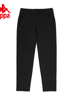 Kappa卡帕2024春夏新款男锥形长裤针织运动休闲小脚卫裤K0D32AK44