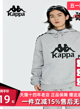 Kappa卡帕男款春季新款运动休闲复古串标长袖卫衣K0D72MT84