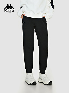 Kappa卡帕女裤春季新款休闲简约运动弹力小脚卫裤K0E22AK41