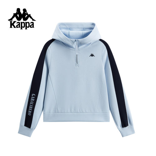 Kappa卡帕女装2026春季新款半拉链连帽套头衫休闲卫衣K0G22MT41
