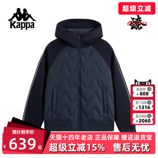 新款 运动休闲百搭保暖连帽羽绒服K0F82YY29 2025冬季 Kappa卡帕女装