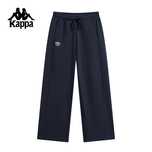 Kappa卡帕女裤2025冬季新款索罗娜简约百搭直筒针织长裤K0F82AK06