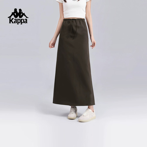 Kappa卡帕女裙2026夏季新款简约百搭户外休闲舒适长裙K0G42QQ42