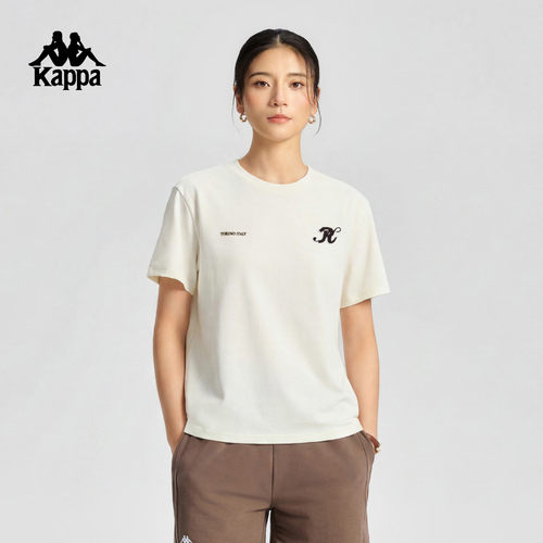 Kappa卡帕背靠背运动短袖女2026新款夏季凉感防晒宽松休闲t恤女款