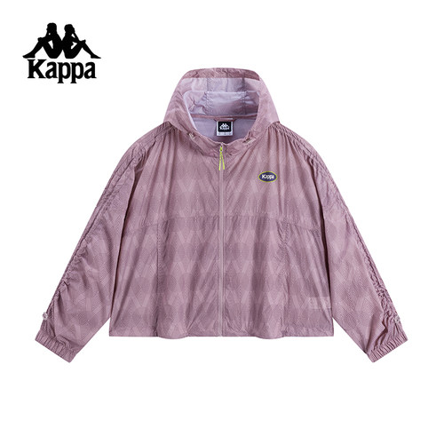 Kappa卡帕女装秋季新款运动休闲简约百搭连帽防风衣K0F62FJ72
