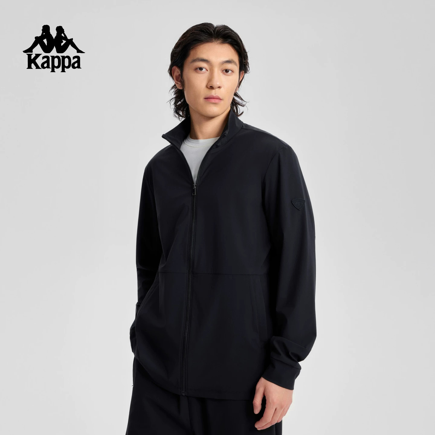 Kappa卡帕男装2026夏季新款休闲舒适百搭立领针织外套K0G32WK52
