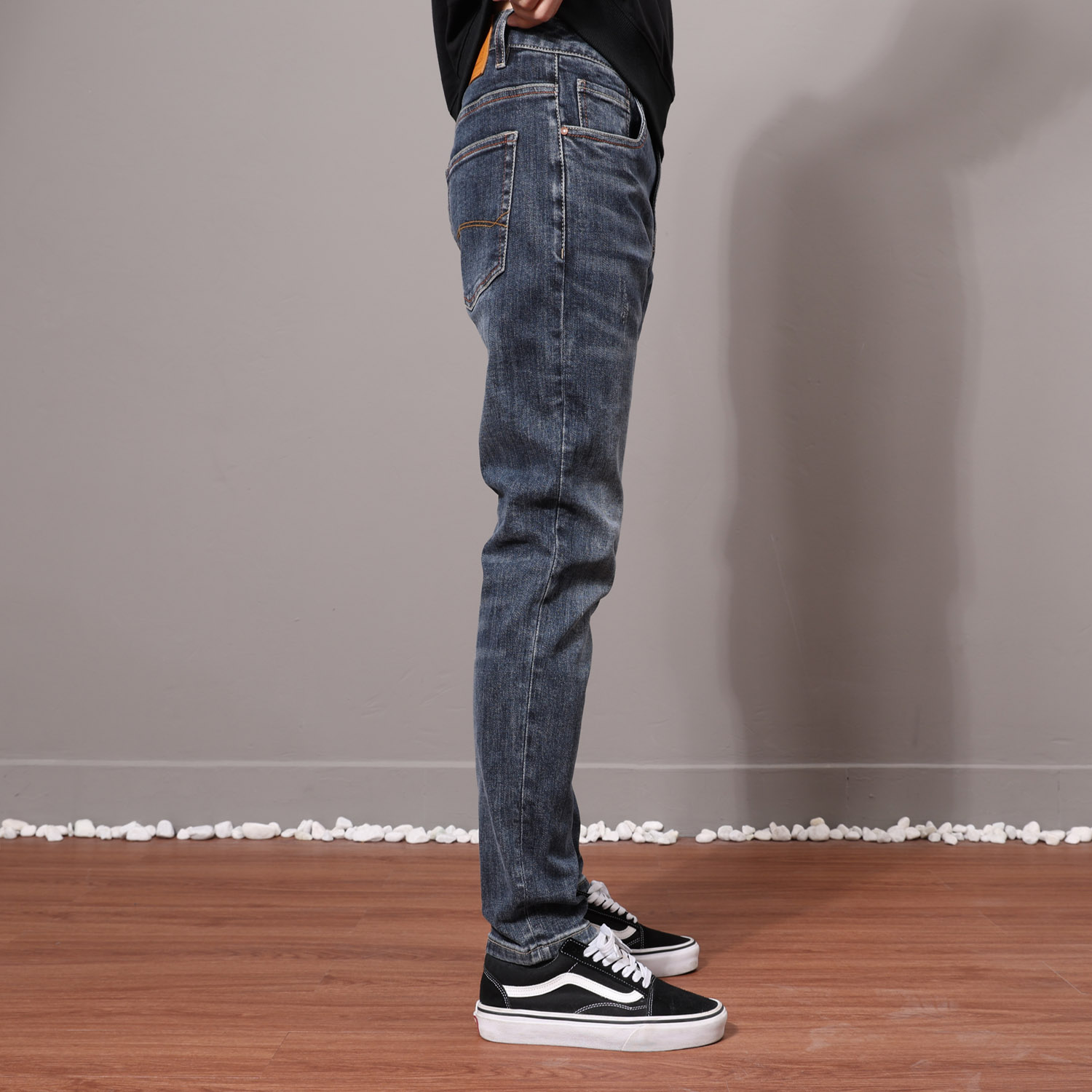 潮牌长裤刺绣秋冬牛仔裤99%棉