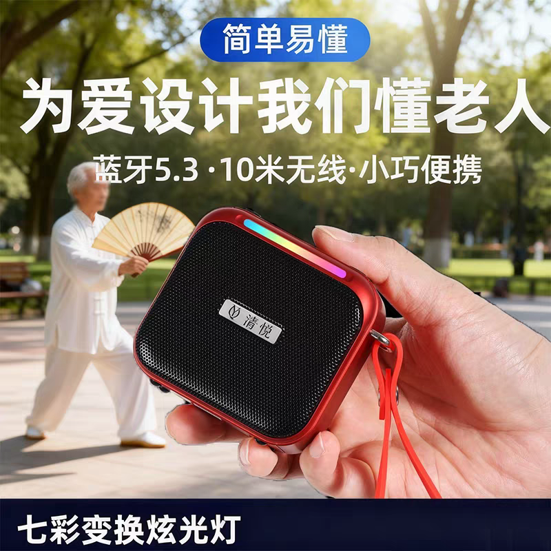 进口日本德国清悦高音质大音量无线蓝牙迷你音响户外收音机便携式