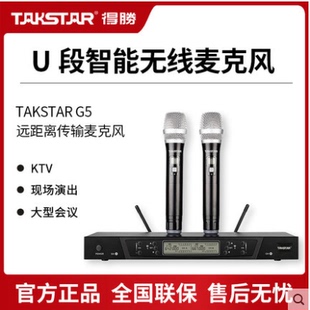 Takstar 无线话筒一拖二 唱歌娱乐会议手持演讲麦克风好用 得胜G5