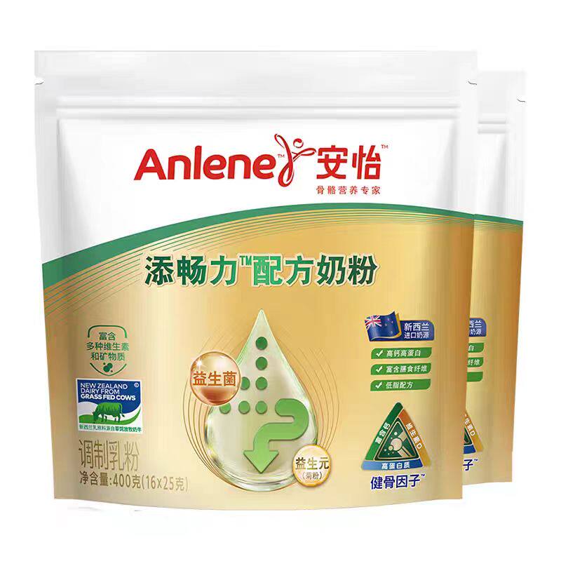 安怡添畅力配方奶粉400g袋装益生菌益生元成人奶粉独立包装