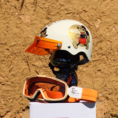 eVo卡通半盔米奇儿童半盔遮阳女