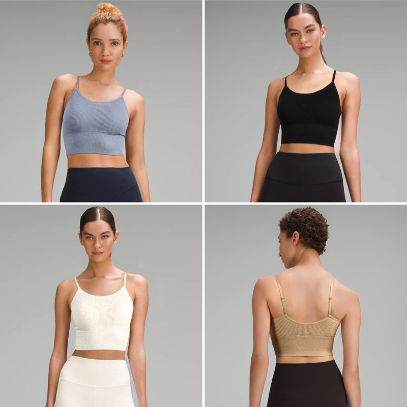 一体式无缝高强度防震健身跑步瑜伽运动背心女 细肩吊带美背内衣