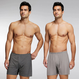特价莫代尔薄款透气男士阿罗裤沙滩裤休闲宽松平角裤居家睡裤短裤