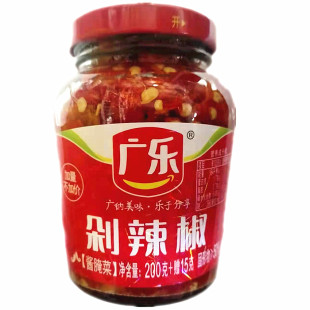 包邮200g广乐剁辣椒剁椒酱剁青椒剁椒鱼头辣椒酱辣椒泥双椒鱼头