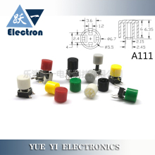 A111轻触开关按键帽圆形6x6x7.3方2.4头4.5*8-13H寸6.7*6.4(20只