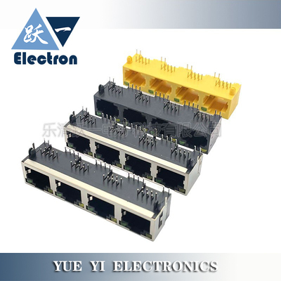 RJ45插座5JA-4四联卧全塑半包
