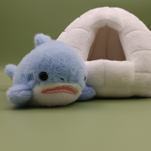 海洋馆雪窝鲨鱼公仔毛绒玩具雪洞海豹北极熊玩偶虎鲸企鹅布娃娃