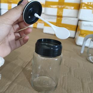 厨房调料瓶家用勺盖一体调味罐味精罐食盐罐糖罐储存防潮罐组合装