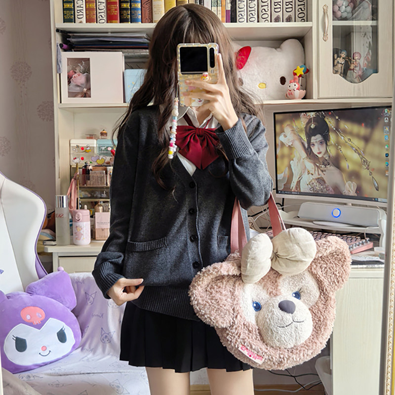 四月樱jk制服毛衣针织外搭开衫