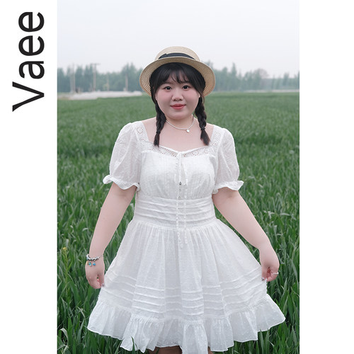 胖mm连衣裙复古裙子2024年夏季棉