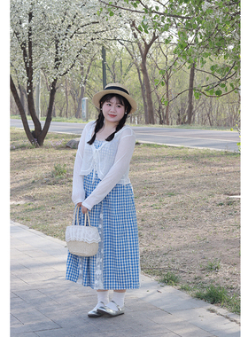 Vaee大码女装韩版正肩v领绑带坑条针织开衫胖mm气质显瘦百搭上衣