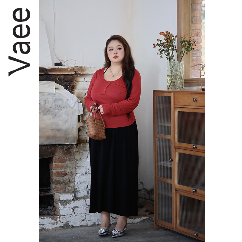 红色小衫百搭连衣裙2024年秋季棉