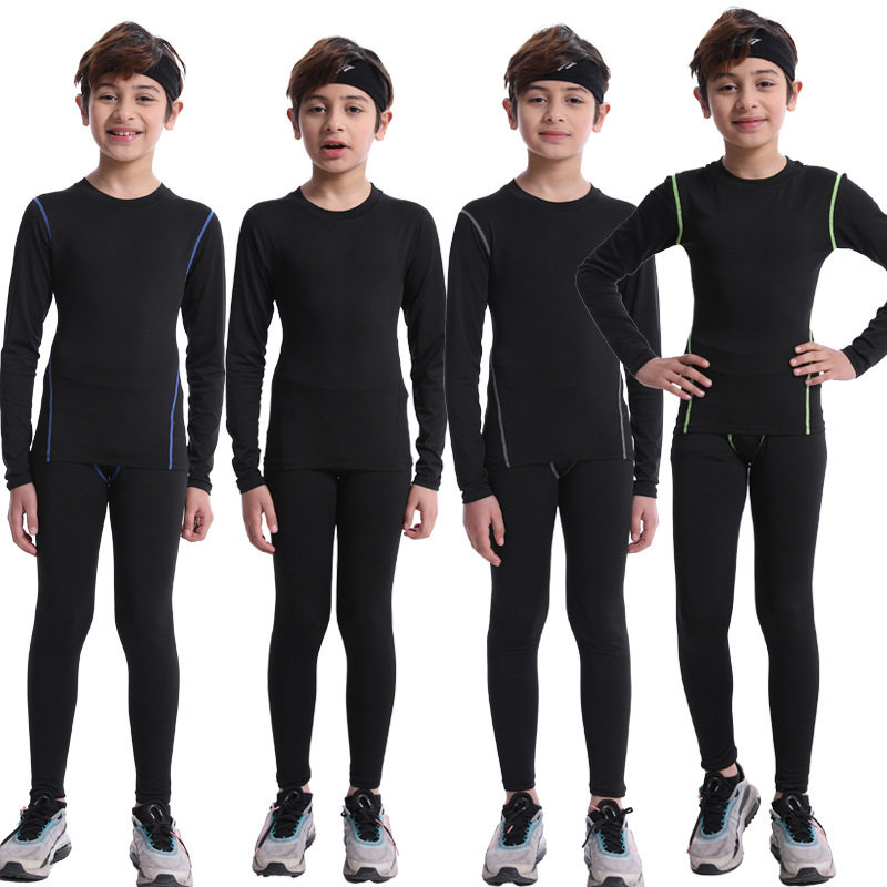儿童紧身衣训练服套装男女篮球