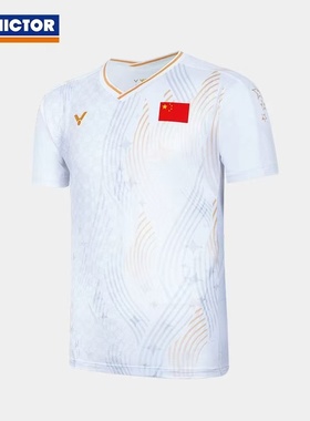 VICTOR威克多胜利羽毛球服中国大学生羽毛球队装备短袖T恤T-55081