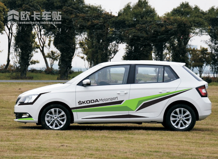 适用晶锐改装车贴 大众斯柯达个性汽车拉花 全车装饰贴纸 遮划痕