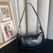 外贸出口澳洲小众女包漆皮亮面百搭腋下包高级感小众设计单肩包