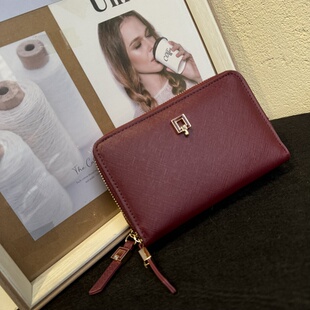 出口外贸欧美小龟纯原单女包多隔层双拉链中短款手拿包卡片包钱包