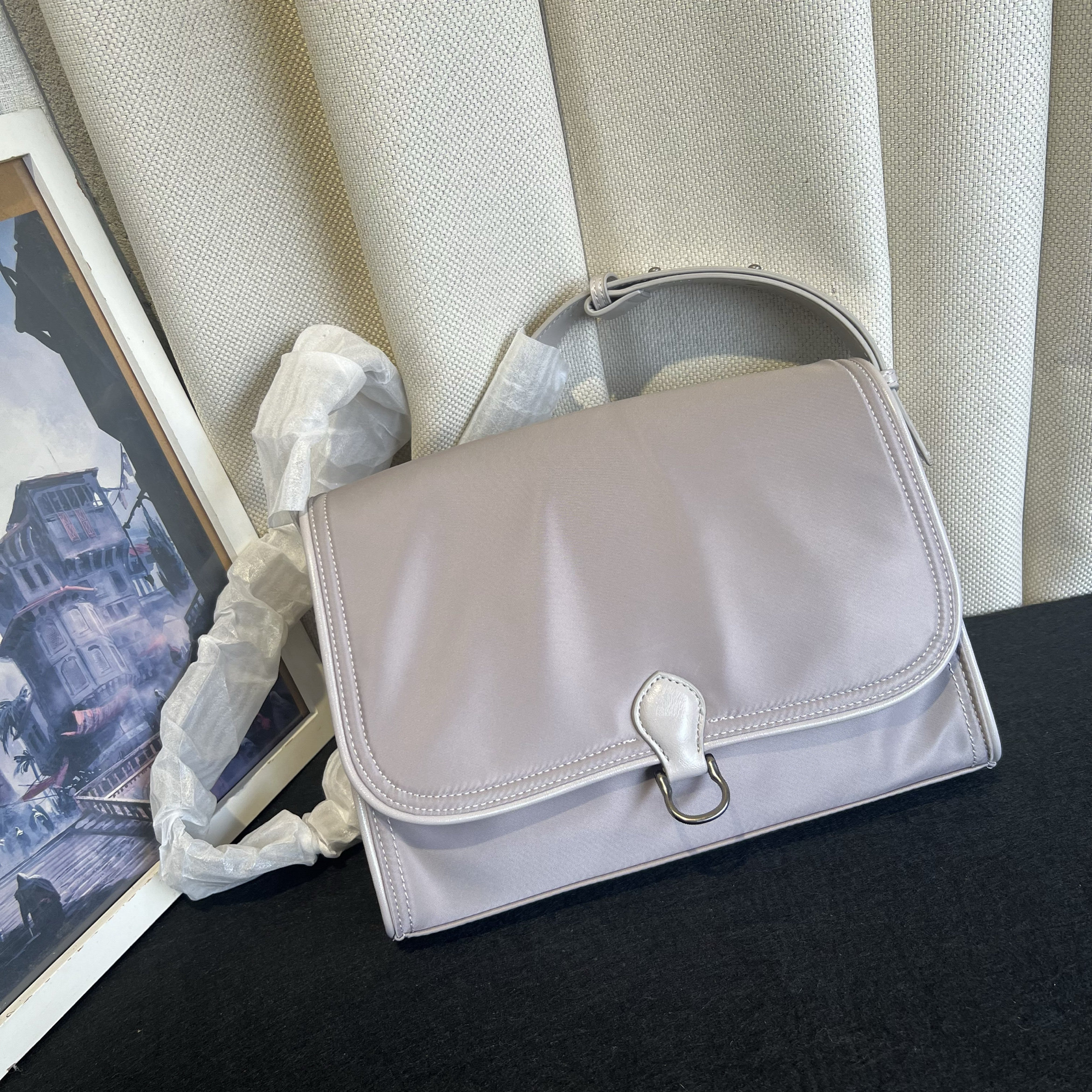 外贸女包高级感通勤包袋女包防水尼龙布挎包设计感休闲斜挎包