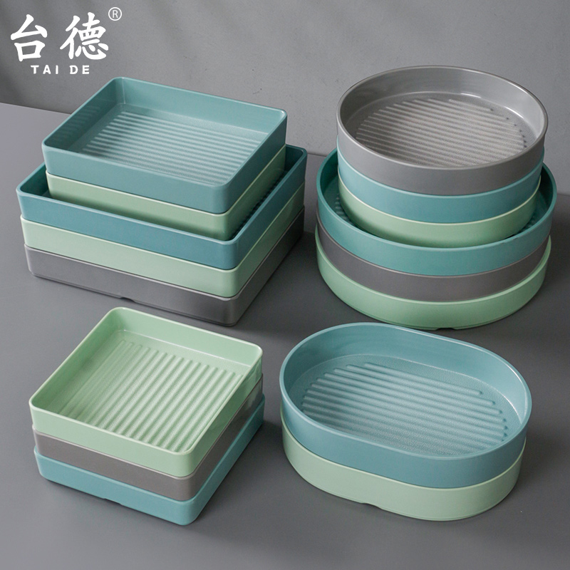 密胺餐具火锅配菜凉菜可叠放餐盘方盘瓷盘子塑料盘圆盘加深托盘